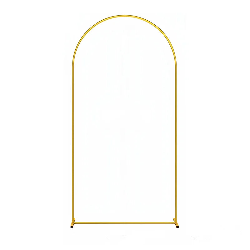 Gold Metal Arch Backdrop Stand - Balloon Frame Bow for Wedding, Birthday, Baby Shower & Graduation Decorations