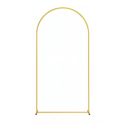 Gold Metal Arch Backdrop Stand - Balloon Frame Bow for Wedding, Birthday, Baby Shower & Graduation Decorations