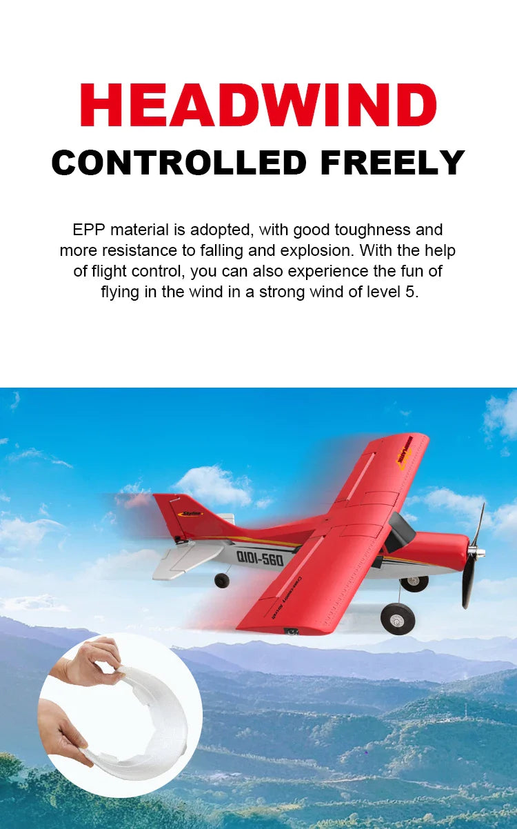 Qidi560 Moore M7 Off-Road RC Plane – 4CH Brushless Fixed-Wing Aircraft, EPP Foam, Remote Control Airplane Toy