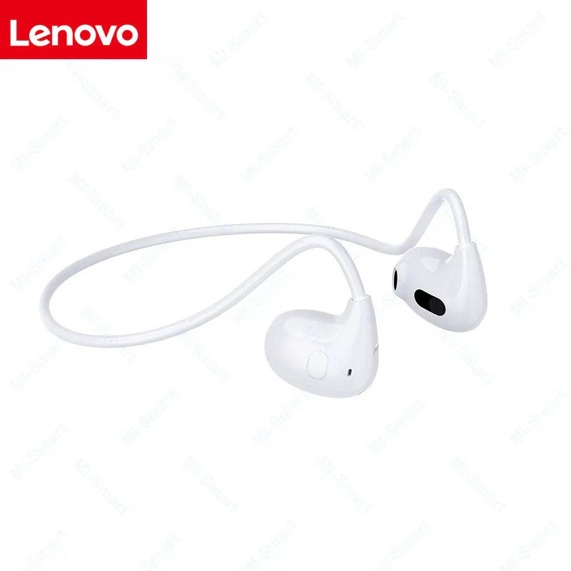 Lenovo Bluetooth 5.3 Wireless Bone Conduction Earphones — Waterproof Stereo Sports Earphones with Microphone, Over-Ear Design