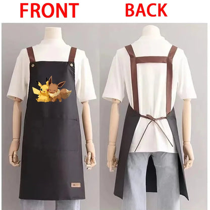 Pokémon Pikachu Waterproof & Oil-Resistant Apron — Durable Kitchen Cooking Workwear for Adults