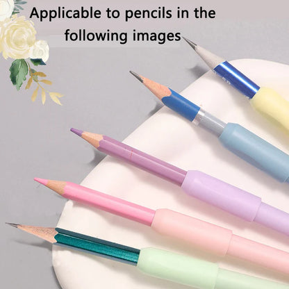 5-Piece Pencil Extender Set – Art Pen Grip & Holder for Sketching, Colored Pencils, School & Office Supplies