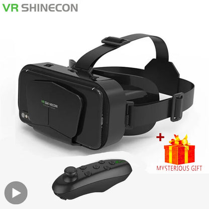 Shinecon 3D VR Headset – Virtual Reality Glasses with Helmet Lenses for Smartphones
