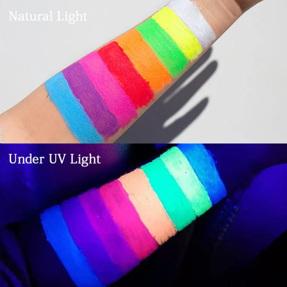 Flash Tattoo Art Face & Body Painting Makeup Kit - Halloween Party & Dress Beauty Paint for Kids