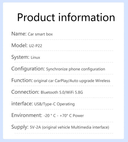 Mini CarPlay Box for Audi, Mercedes, Volvo, Volkswagen – Bluetooth Wireless Android Auto, Charging, Siri & iOS 15 Support