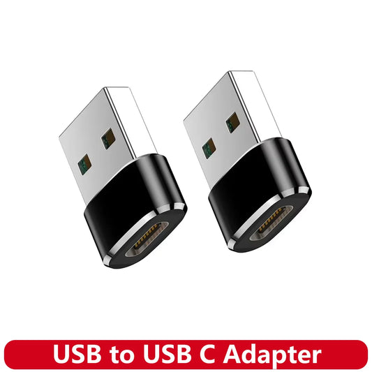 USB to USB-C Adapter – Type-C Female to USB Male Converter for iPhone 16/17, Samsung Galaxy, Car Charger Compatible