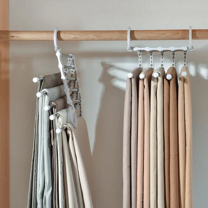 Telescopic Folding Multi-Layer Pants Rack – Magic Pants Hanger for Household Wardrobe Storage