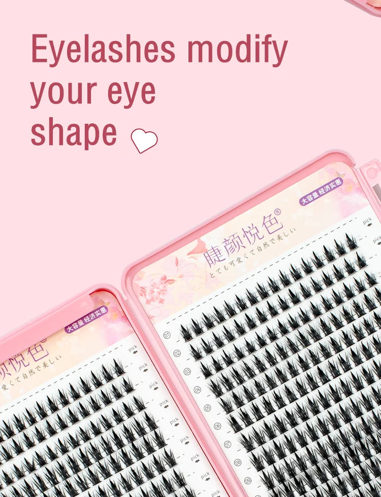 32 Rows Individual Eyelash Extensions – Professional Cluster Lashes for Grafting, Large Capacity by Flowerknow