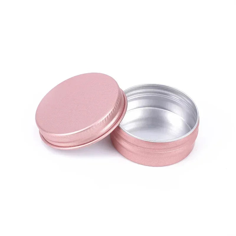 Mini Aluminum Tin Boxes – Round Metal Containers with Lids for Cosmetics, 5g-60g, Multiple Colors