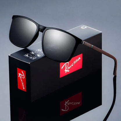 Fashion Square Polarized Sunglasses for Men – Luxury Designer UV400 Driving & Fishing Eyewear