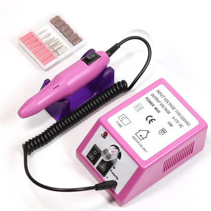 20000RPM Professional Nail Drill Machine Set - Low Noise Nail File Kit with Drill Bits & Gel Polish Remover Tools