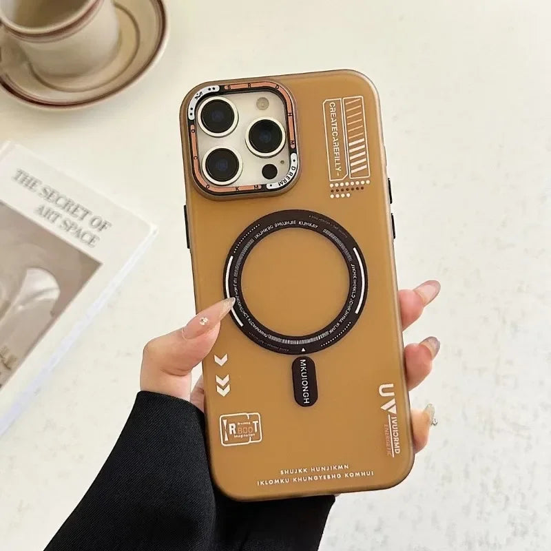 Matte Magnetic iPhone Case - MagSafe Wireless Charging & Frosted Metal Lens Protection