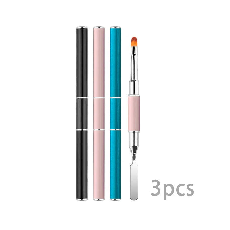 2-in-1 Gel Nail Brush & Picker – Dual-Ended Acrylic Nail Extension Brush with Spatula Tool