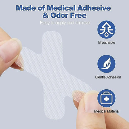Anti-Snoring Mouth Tape & Nasal Strips – Transparent Breath Aid Nose Patch for Better Sleep and Snoring Relief