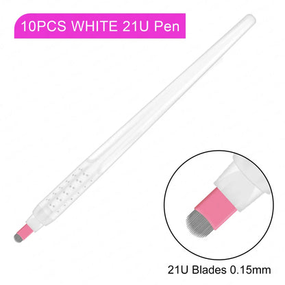 10PCS Microblading Disposable Pens — U18 0.18mm Microblade Tools for Eyebrow Permanent Makeup
