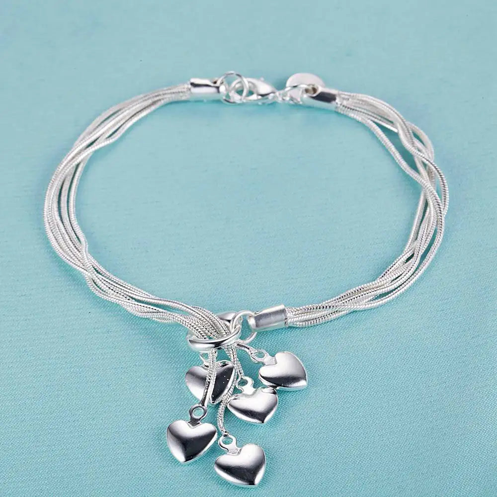 925 Sterling Silver Bead Bracelet – High-Quality Romantic Chain for Women, Fashion Jewelry Gift for Engagement, Party & Wedding