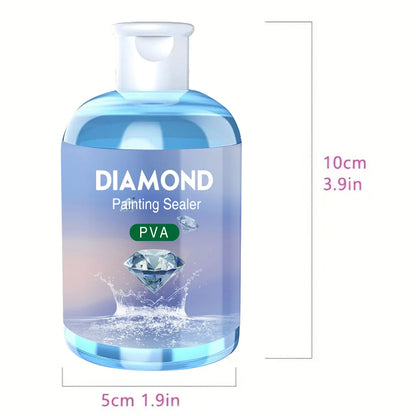 Diamond Painting Sealer Glue Kit - 120ML Puzzle Glue with 3 Brushes and Accessories