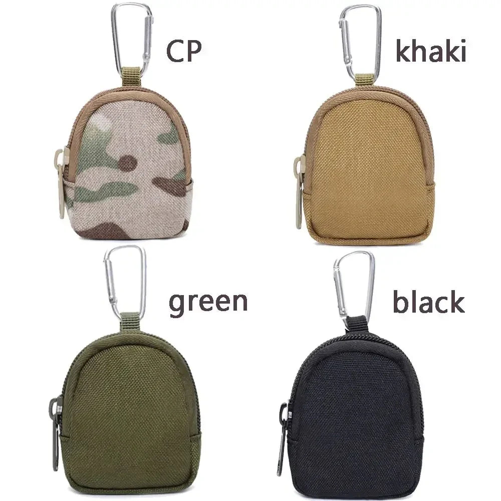Tactical EDC Key Wallet Pouch – Zipper Coin Purse with Keychain Holder for Men, Outdoor Pocket Bag
