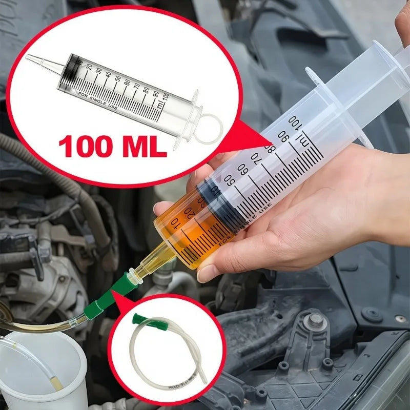 20–550ml Large Capacity Syringe - Durable Oil Extractor & Glue Dispensing Tool for Laboratory Use