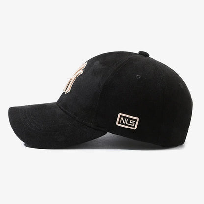 Embroidered Letter Baseball Cap - Adjustable Unisex Casual Duck Bill Sun Hat for Men & Women