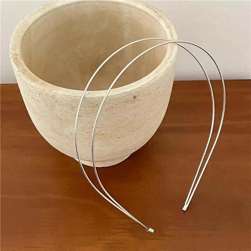 Thin Gold Multilayer Alloy Headband – Double Root Metal Hair Hoop for Women, Smooth & Stylish Hair Accessory