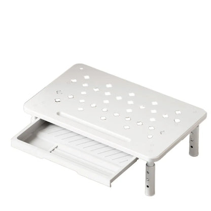 3-Level Adjustable Computer Monitor Riser – Steel Laptop Stand with Airflow Vents & Heavy-Duty Load Bearing