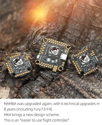 Diatone MAMBA F722 APP MK4 Flight Controller Stack — F7 4-in-1 BLHeli32 45A/55A/65A ESC 6S DShot1200 for FPV Drone