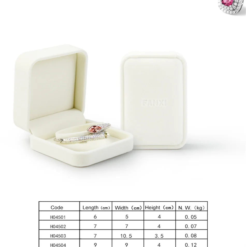 Oirlv Velvet Jewelry Box – Classic Ring, Earring & Necklace Case for Wedding Gift & Display