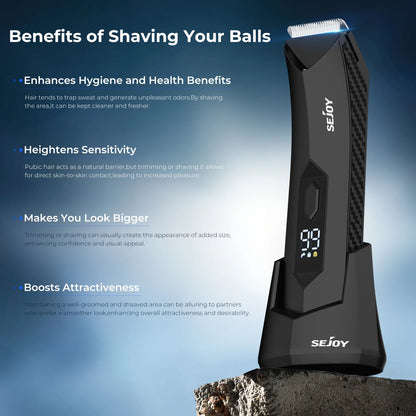 Sejoy Professional Men’s Hair Clippers – Electric Trimmer for Beard, Body, Groin & Pubic Hair Shaving