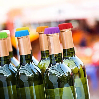 2/6/12pcs Silicone Beer Bottle Caps - Preservative Covers for Wine, Vinegar, Soy Sauce & Bar Accessories (3cm Stoppers)