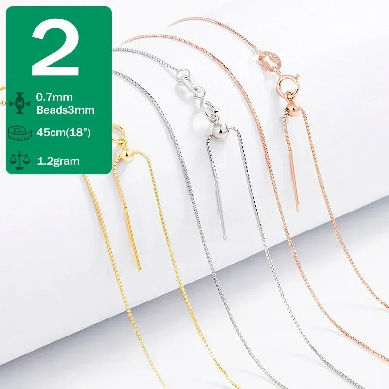 TrustDavis 925 Sterling Silver Cross Necklace – Box Chain Pendant, Universal Jewelry for Women, Wedding & DIY