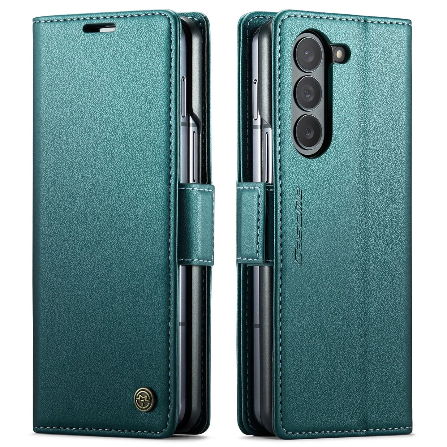 Magnetic PU Leather Phone Case for Samsung Galaxy Z Fold 7/6/5 — Fold6/5 5G Wallet Card Holder Shockproof Cover