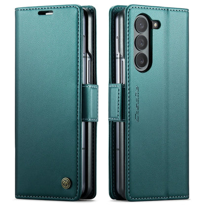 Magnetic PU Leather Phone Case for Samsung Galaxy Z Fold 7/6/5 — Fold6/5 5G Wallet Card Holder Shockproof Cover