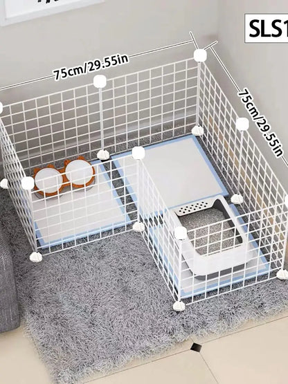 Indoor Dog Pen & Fence – Small/Medium Dog, Cat, or Rabbit Cage with Isolation Door