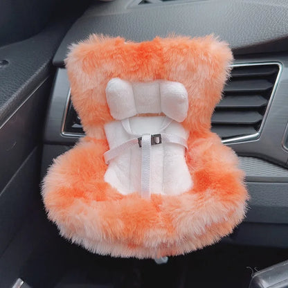 Labubu Car Doll Safety Seat – Kawaii Plush Aromatherapy Air Freshener for Ob11 & Dolls up to 18cm
