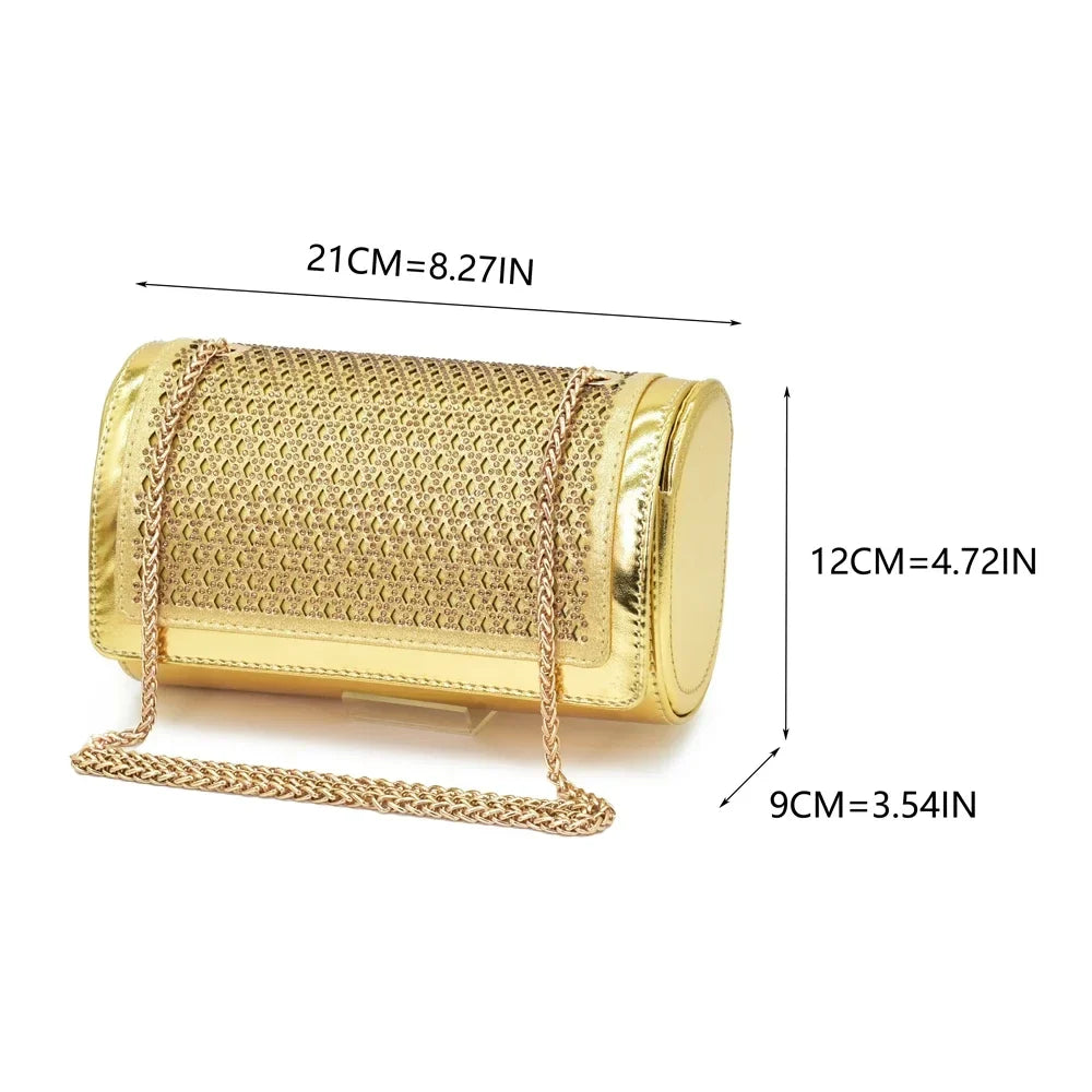 Women's Rhinestone Heeled Shoe & Bag Set - Elegant Nigerian Italian Party Pumps with Matching Bags