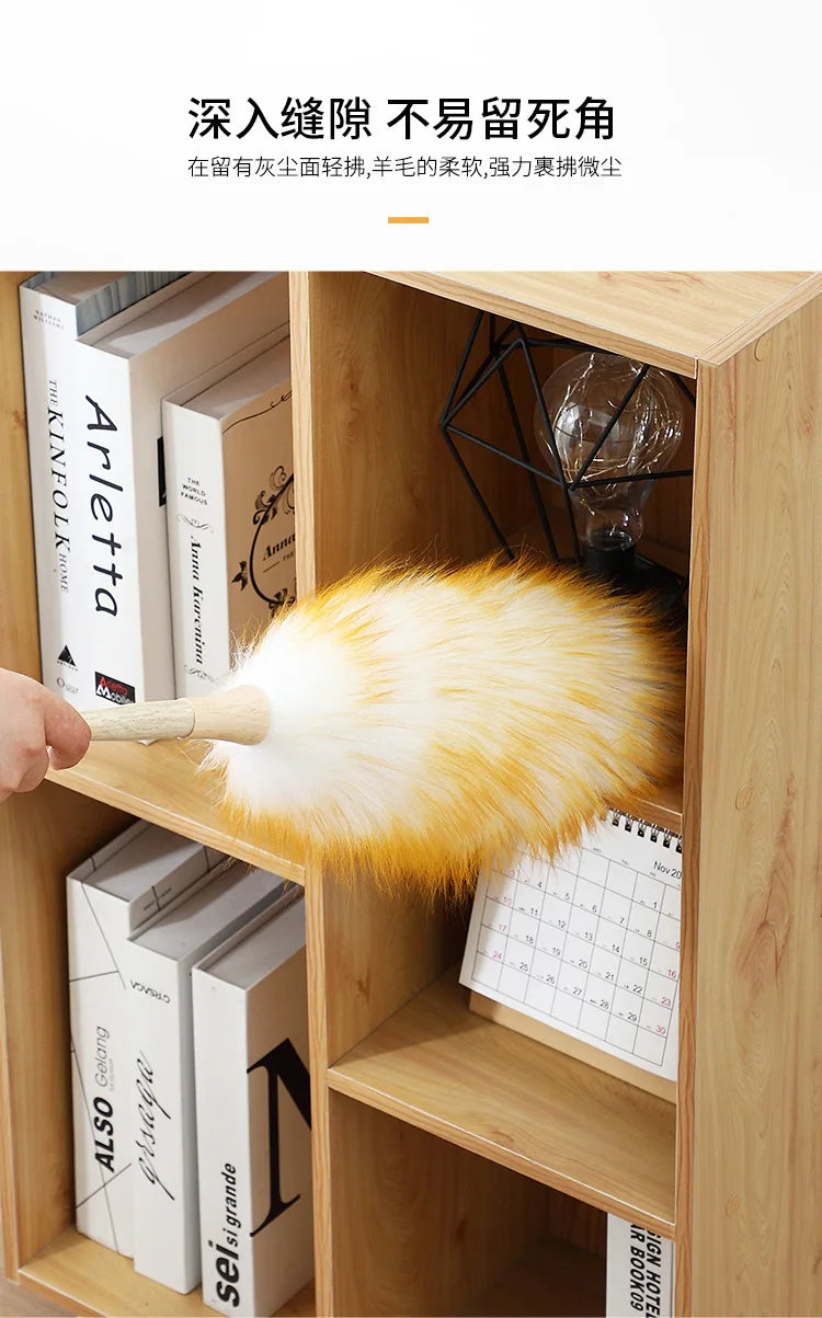 Scalable Wool Duster Brush — Household & Car Cleaning Tool, Washable Dust Sweeper for Home Use
