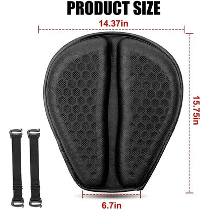 3D Honeycomb Motorcycle Seat Cushion - Anti Slip Gel Pressure Relief Comfort Ride Pad Moto Accessory