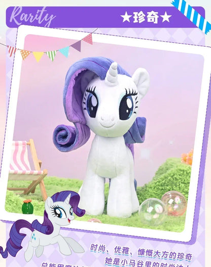 My Little Pony Plush Toys – Twilight Sparkle, Pinkie Pie, Rarity, Fluttershy, Applejack & Rainbow Dash Stuffed Dolls, Kids Xmas Gift