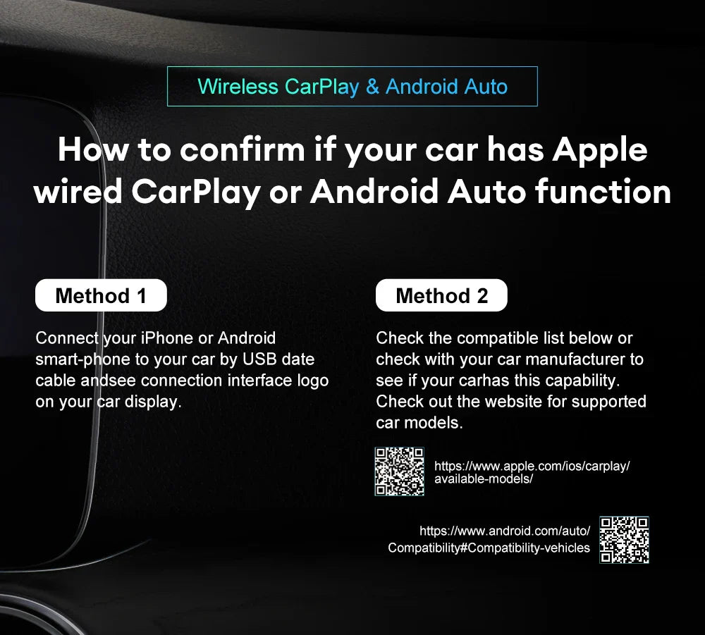 XUDA 2-in-1 Wireless CarPlay & Android Auto Mini Box - Plug & Play, Automatic Connection for 99% of Cars