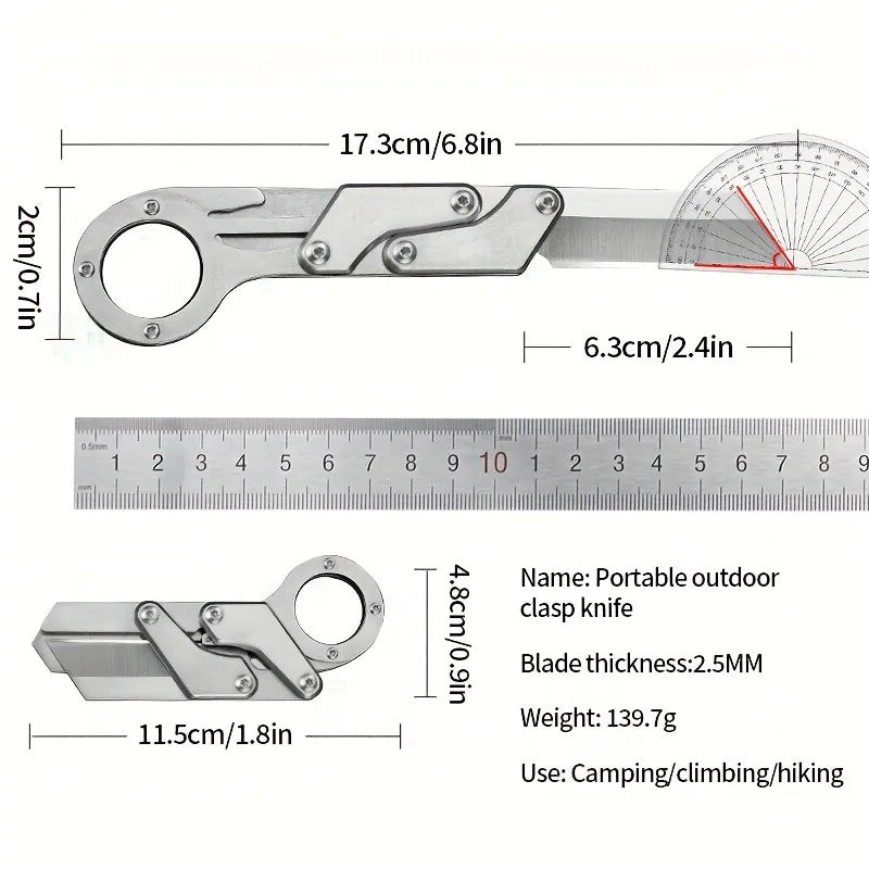 Creative Outdoor Folding Knife – Full Steel Sharp & Durable Blade for Camping, Barbecue, Mountaineering, Survival & Box Opening