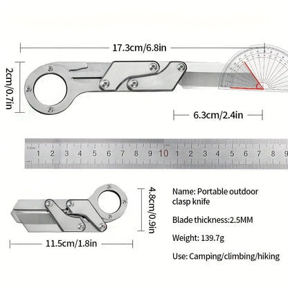 Creative Outdoor Folding Knife – Full Steel Sharp & Durable Blade for Camping, Barbecue, Mountaineering, Survival & Box Opening