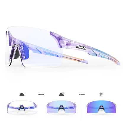 SCVCN Photochromic Sunglasses for Cycling & Outdoor Sports - Men & Women's MTB Climbing Eyewear, Driving Bicycle Goggles