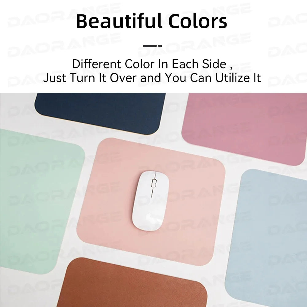 Creative Anti-Slip Leather Mouse Pad – Stylish Gaming & Office Desk Mat for Laptop, PC & MacBook