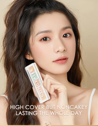 FOCALLURE 5-Color Face Concealer Palette – Waterproof, Moisturizing, Oil-Control Contour & Brightening Makeup Primer