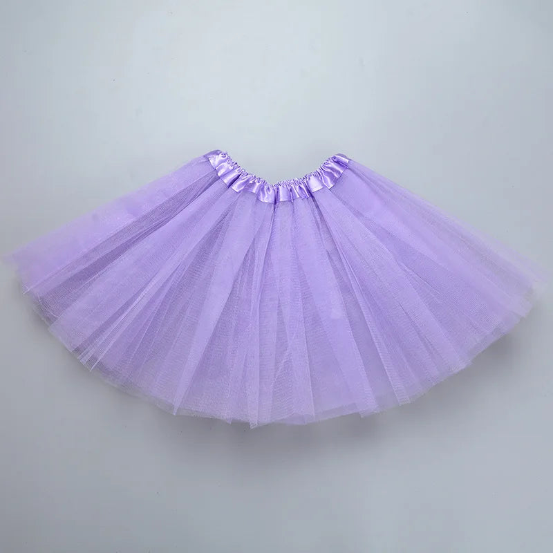 Girls’ Tulle Tutu Skirt – 3-Layer Ballet Mini Skirt for Dance, Birthday Party, Princess Dress 2-8Y