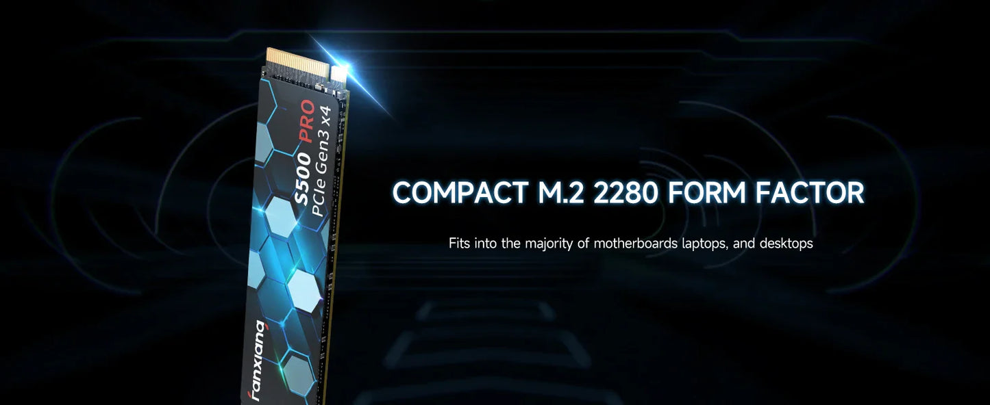 Fanxiang S500 Pro M.2 SSD 512GB, 1TB, 2TB - 3500MB/s NVMe PCIe 3.0 Internal Solid State Drive for Laptop & Desktop