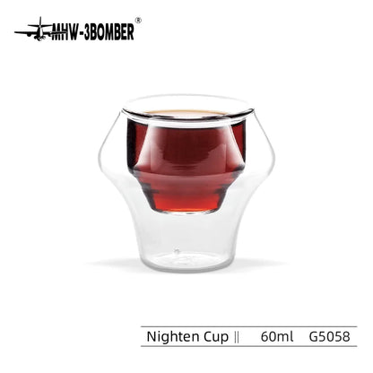 MHW-3BOMBER Double Wall Glass Espresso Cups – Anti-Scald Reusable Tea & Coffee Mugs for Home or Barista Use
