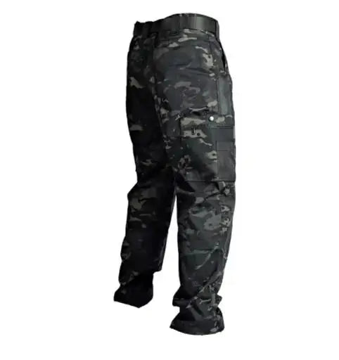 Men's Wear-Resistant Work Pants – Multi-Pocket Straight Cargo Trousers for Outdoor, Tactical, and Casual Wear