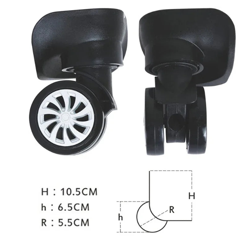 Universal 360° Swivel Suitcase Wheels — Replacement Trolley Luggage Wheels